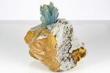 Blue Bladed Barite Crystal Clusters with Calcite - Morocco #184307-5